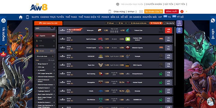 cược CSGO nhà cái Aw8