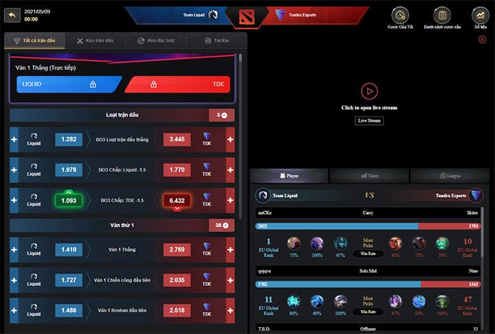 Đặt cược Dota 02