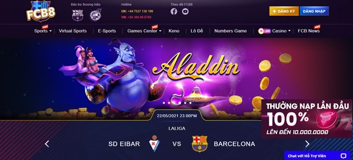 Giao diện hiện đại của FCB8