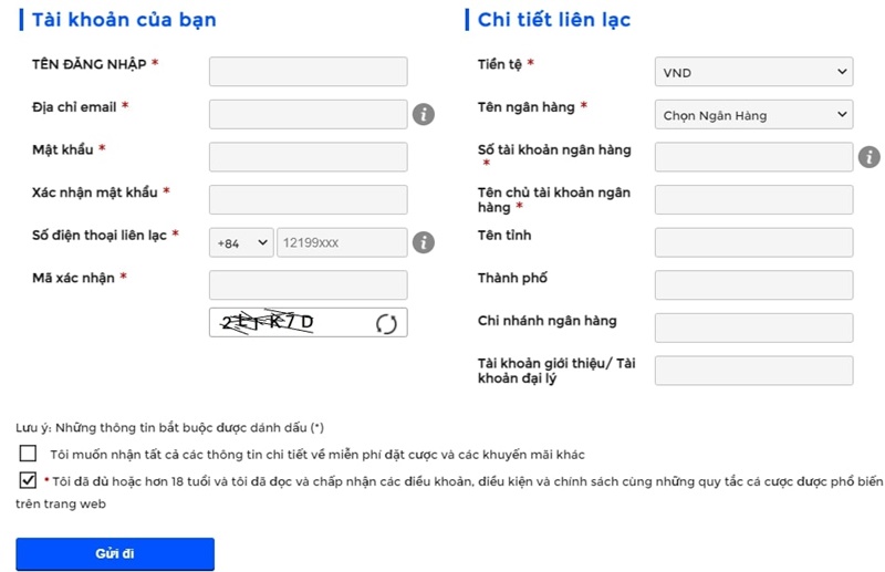 Hướng dẫn đăng ký nhà cái