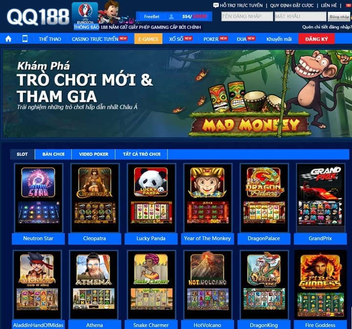 Slot game đa dạng và đẹp mắt