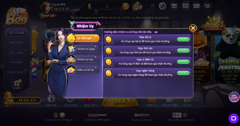 Giao diện B29