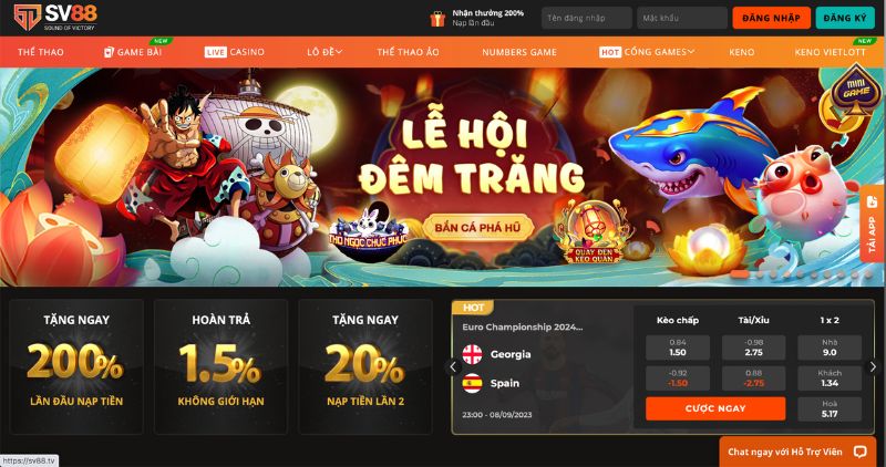 Giao diện SV88