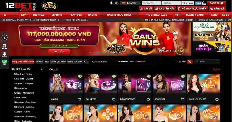 Live Casino 12Bet