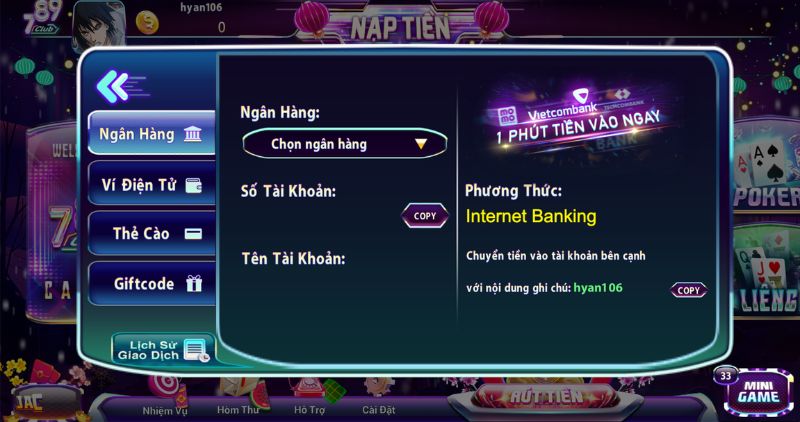 Nạp tiền 789Club