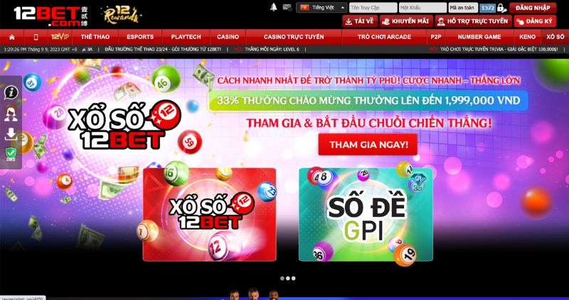 Xổ số 12Bet