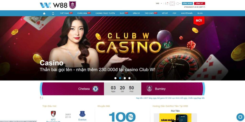 W88 Casino - Sân chơi Casino uy tín, an toàn